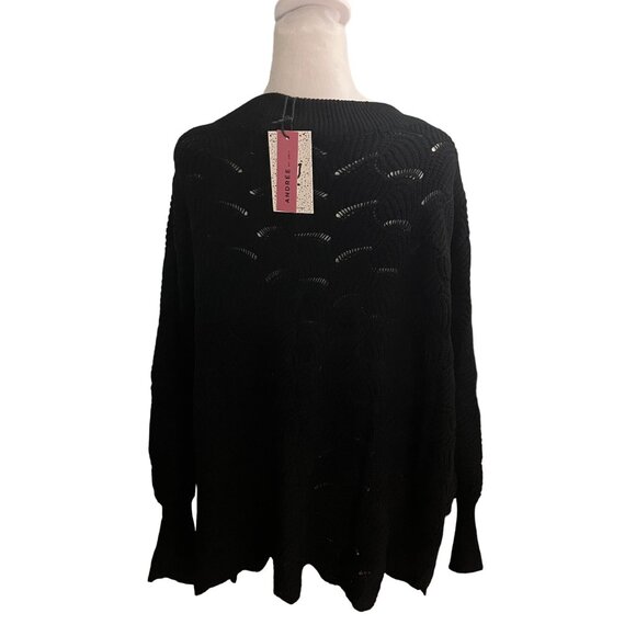 Andrée By Unit Women's Black Knit Sweater 3X NWT - Picture 2 of 4